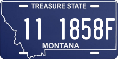MT license plate 111858F