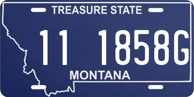 MT license plate 111858G