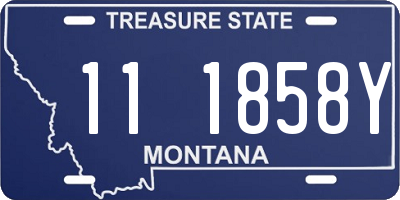 MT license plate 111858Y
