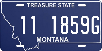 MT license plate 111859G