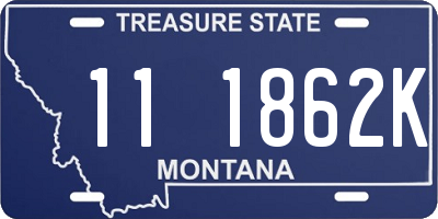 MT license plate 111862K