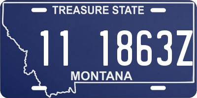 MT license plate 111863Z