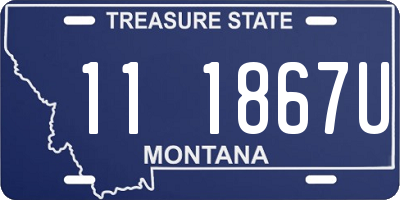 MT license plate 111867U