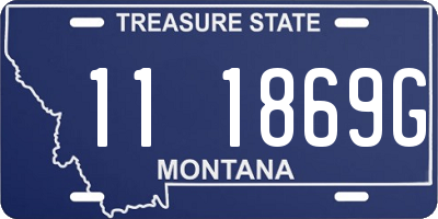MT license plate 111869G