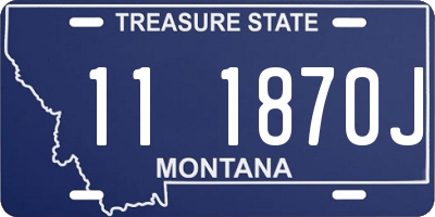 MT license plate 111870J