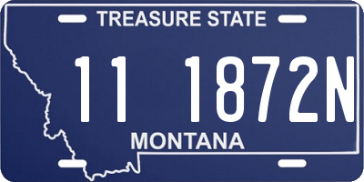 MT license plate 111872N