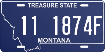 MT license plate 111874F