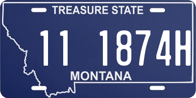 MT license plate 111874H