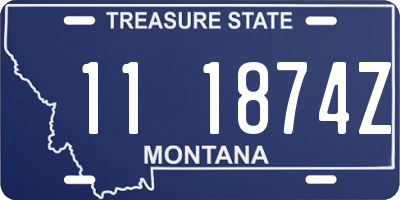 MT license plate 111874Z