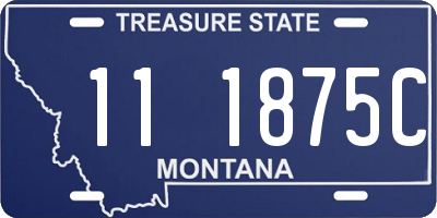 MT license plate 111875C