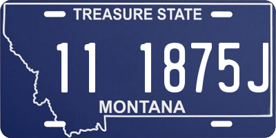 MT license plate 111875J
