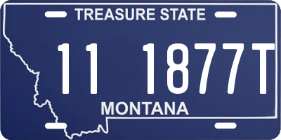 MT license plate 111877T