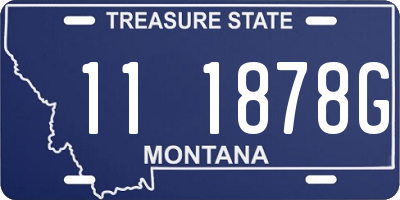 MT license plate 111878G