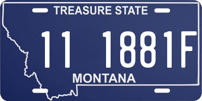 MT license plate 111881F
