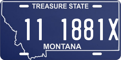 MT license plate 111881X