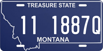 MT license plate 111887Q
