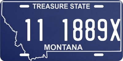 MT license plate 111889X