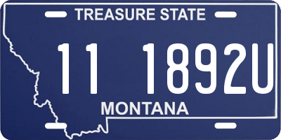 MT license plate 111892U