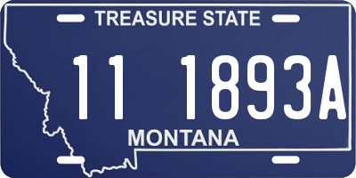 MT license plate 111893A
