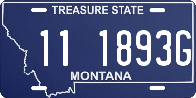 MT license plate 111893G