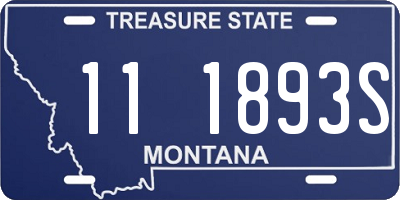 MT license plate 111893S
