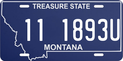 MT license plate 111893U