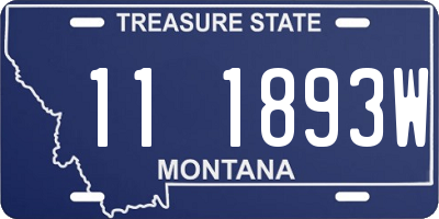 MT license plate 111893W
