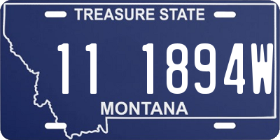 MT license plate 111894W