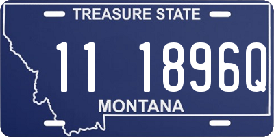 MT license plate 111896Q