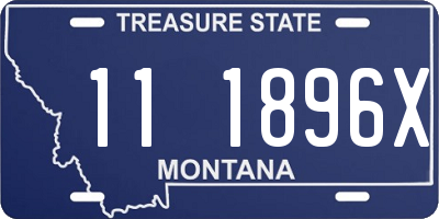 MT license plate 111896X