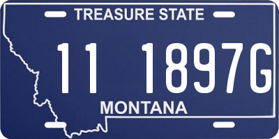 MT license plate 111897G