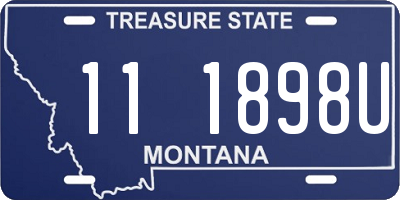 MT license plate 111898U