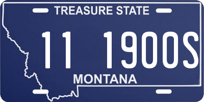 MT license plate 111900S