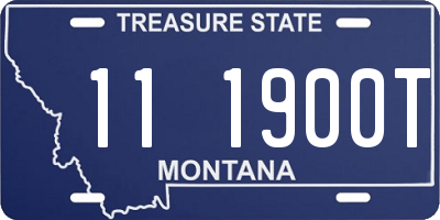 MT license plate 111900T