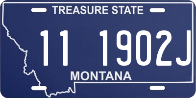 MT license plate 111902J