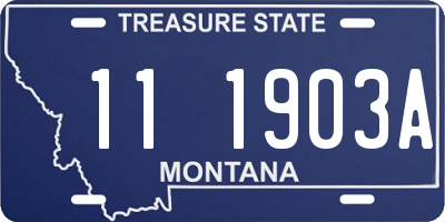 MT license plate 111903A