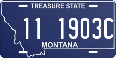 MT license plate 111903C