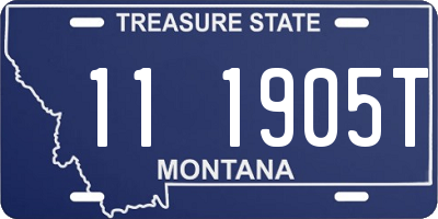 MT license plate 111905T