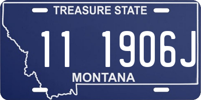 MT license plate 111906J