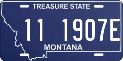 MT license plate 111907E