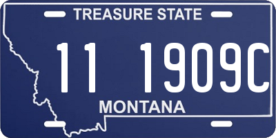 MT license plate 111909C