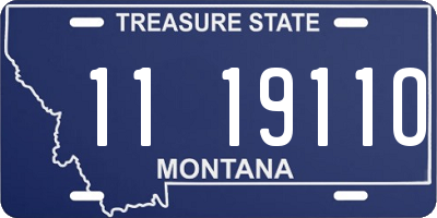MT license plate 111911O