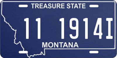MT license plate 111914I