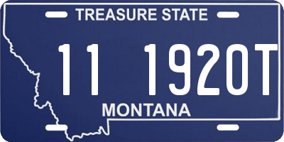 MT license plate 111920T