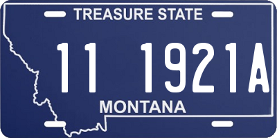 MT license plate 111921A