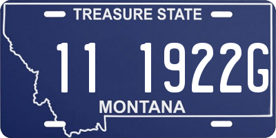 MT license plate 111922G