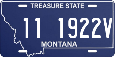 MT license plate 111922V