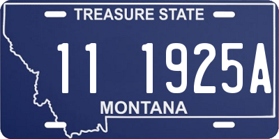 MT license plate 111925A