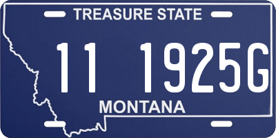 MT license plate 111925G