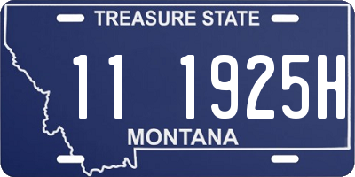 MT license plate 111925H
